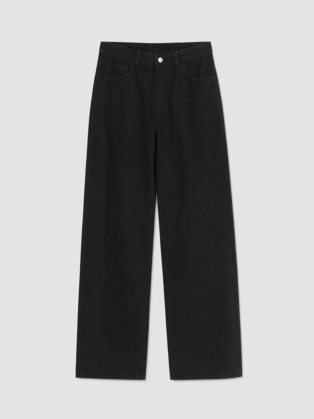 Siyah Straight Fit Kadın Jean Pantolon-4