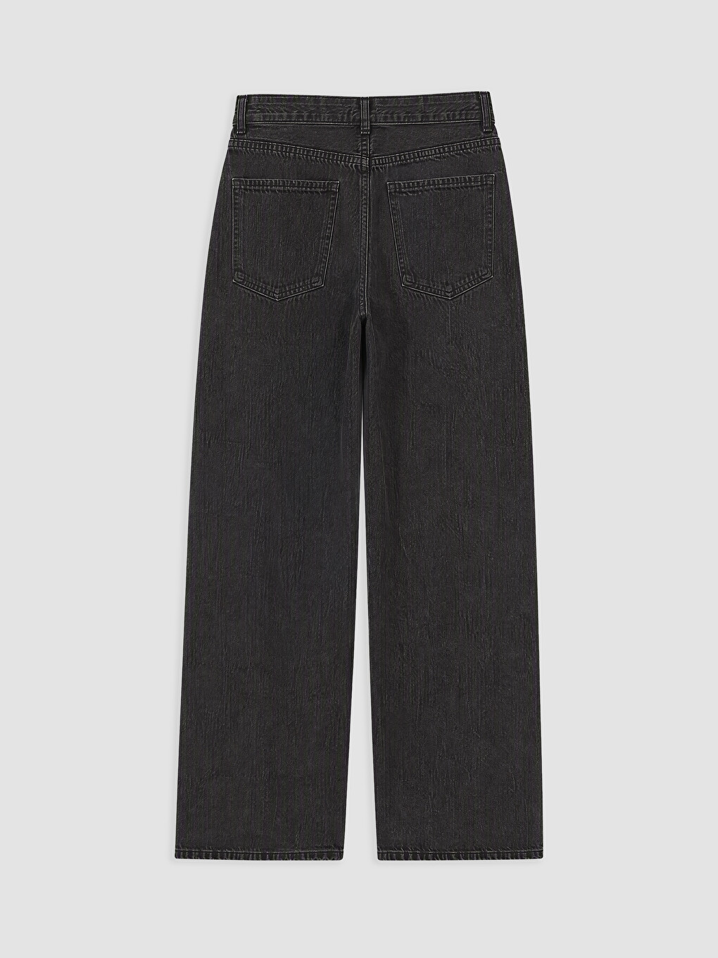 Gri Straight Fit Kadın Jean Pantolon-1