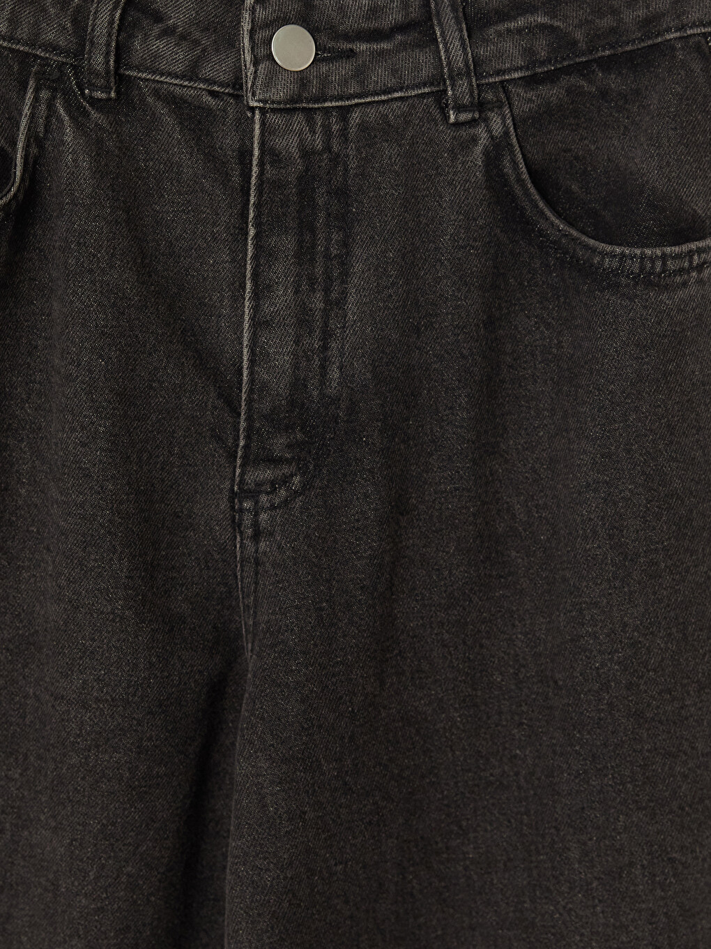 Gri Straight Fit Kadın Jean Pantolon-2