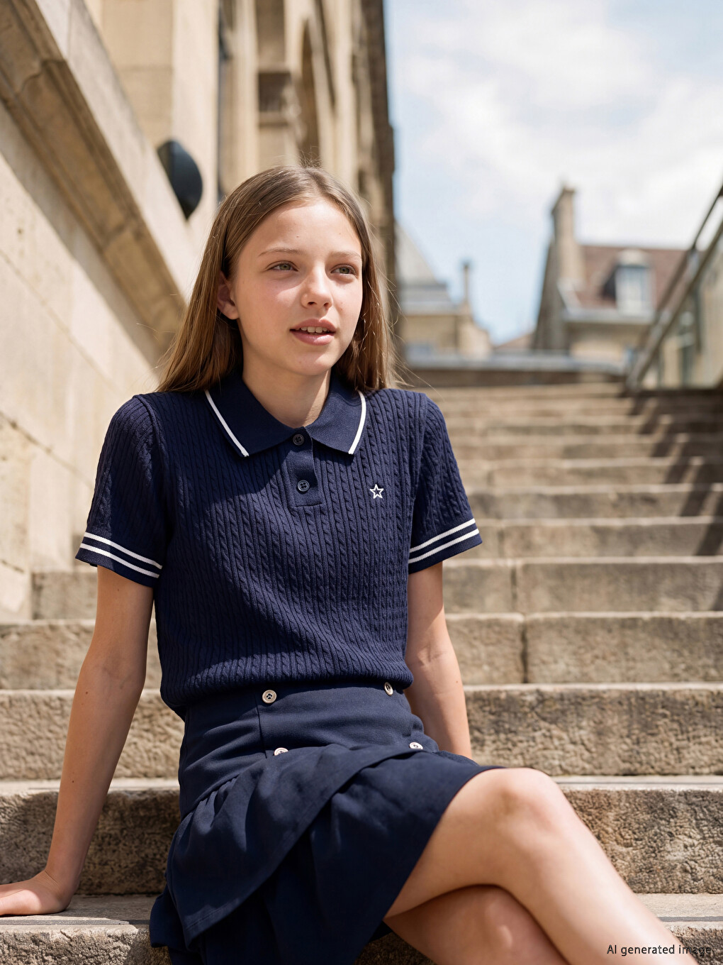 سترة تريكو بنات بكابل نيت