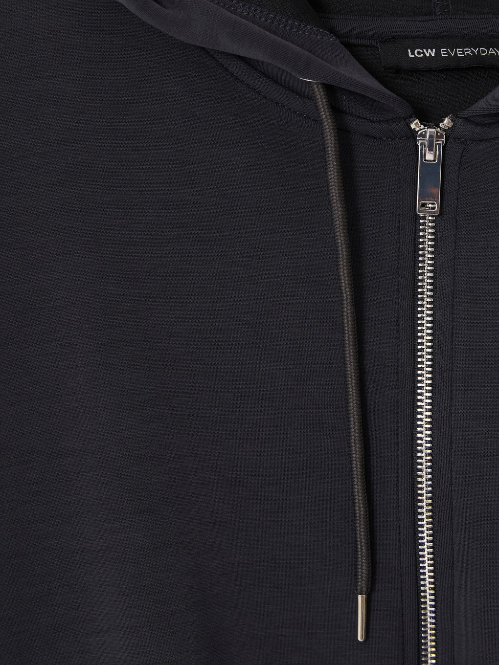 Antrasit Kapüşonlu Kalın Fermuarlı Sweatshirt-6