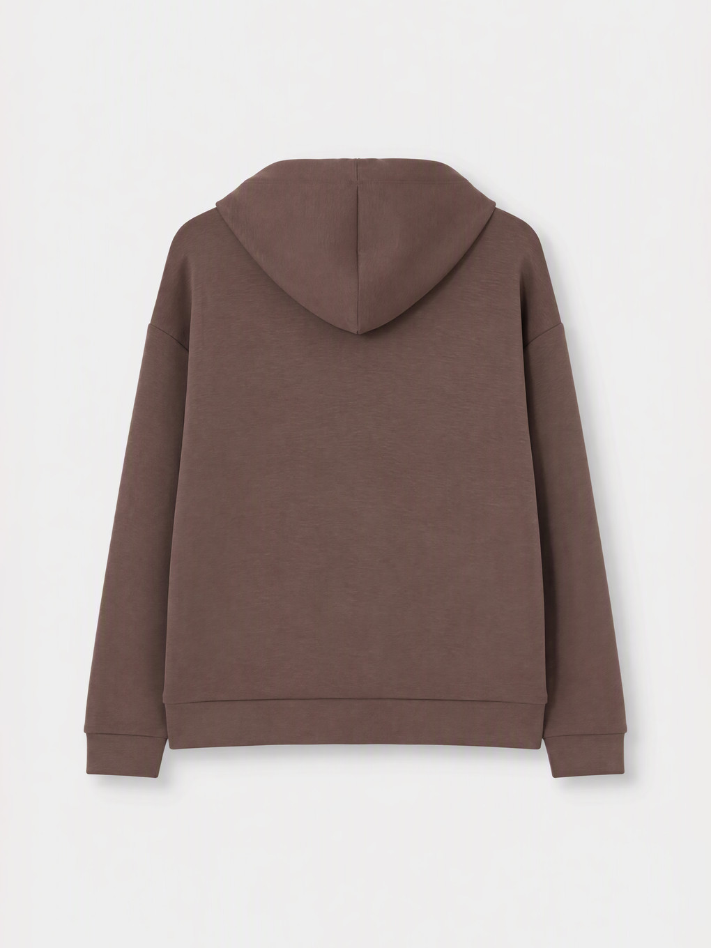 Kahverengi Kapüşonlu Kalın Fermuarlı Sweatshirt-5