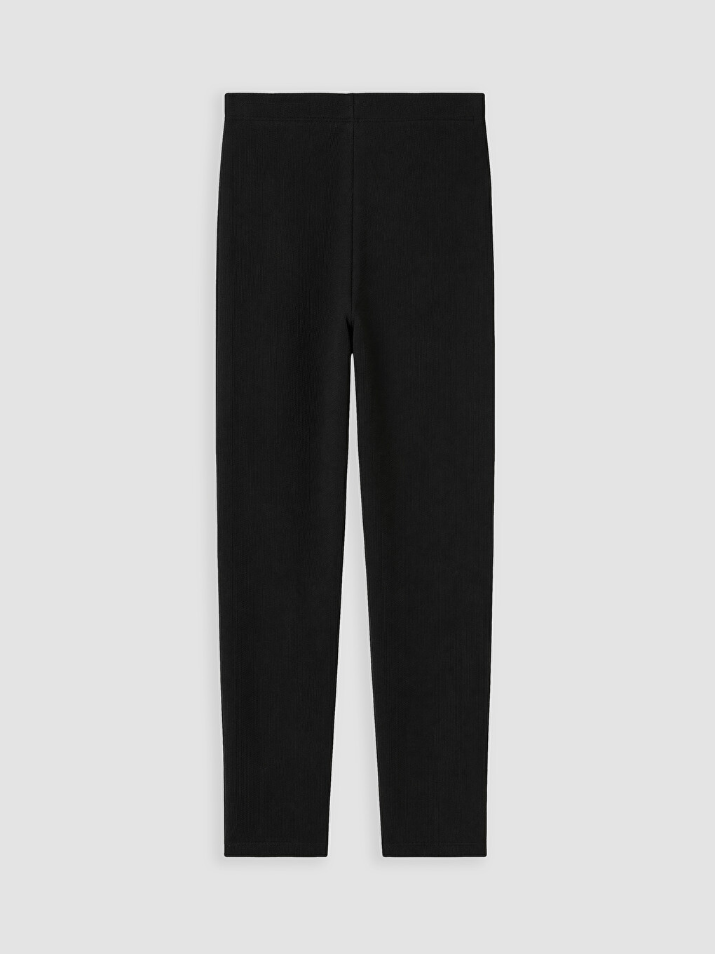 Siyah Dar Fit Kadın Fitilli Pantolon-6