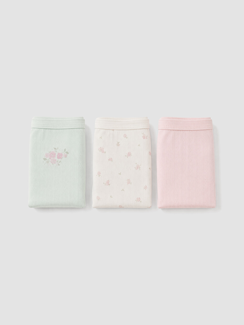 Floral Patterned Girls' Knickers 3-pack
