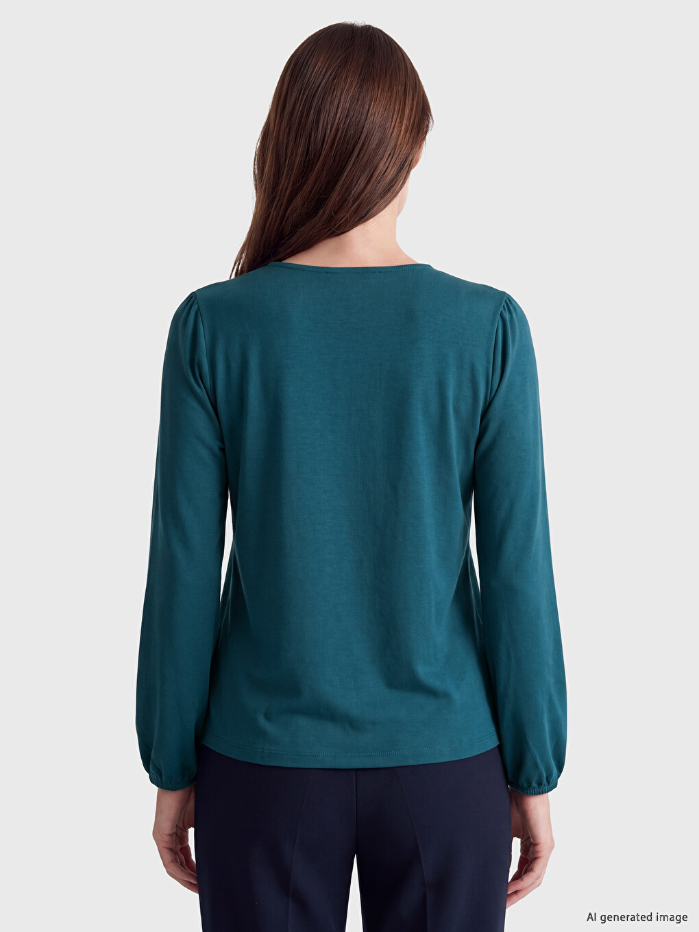 Notch Neck Embroidered Blouse-3