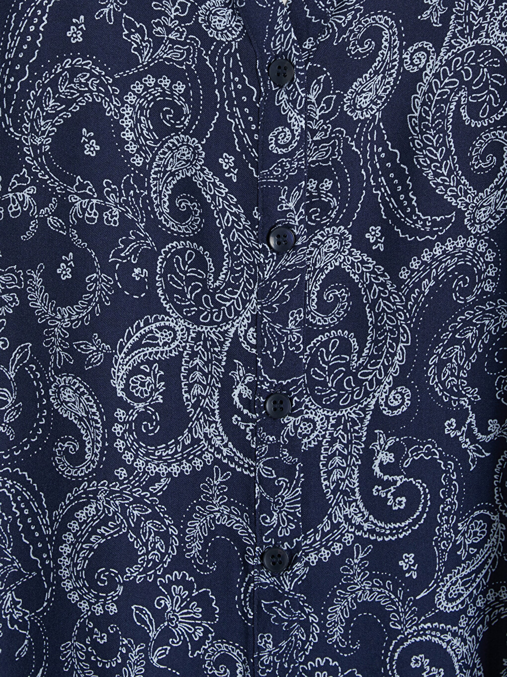 Frilled Notch Neck Patterned Women's Shirt-5