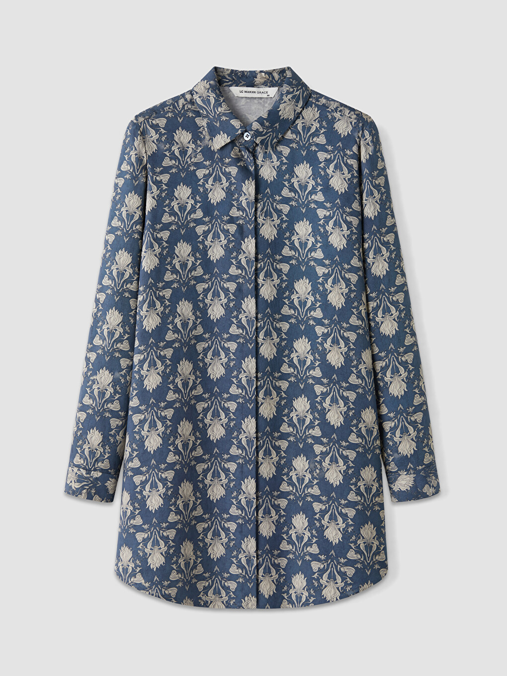 Patterned Women's Shirt Tunic-4