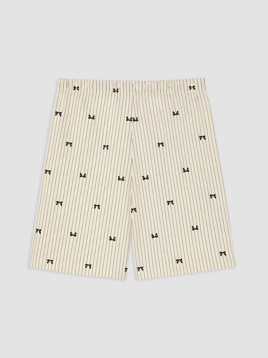 Siyah Baskılı Kadın Şort Pijama Altı 2'li-4
