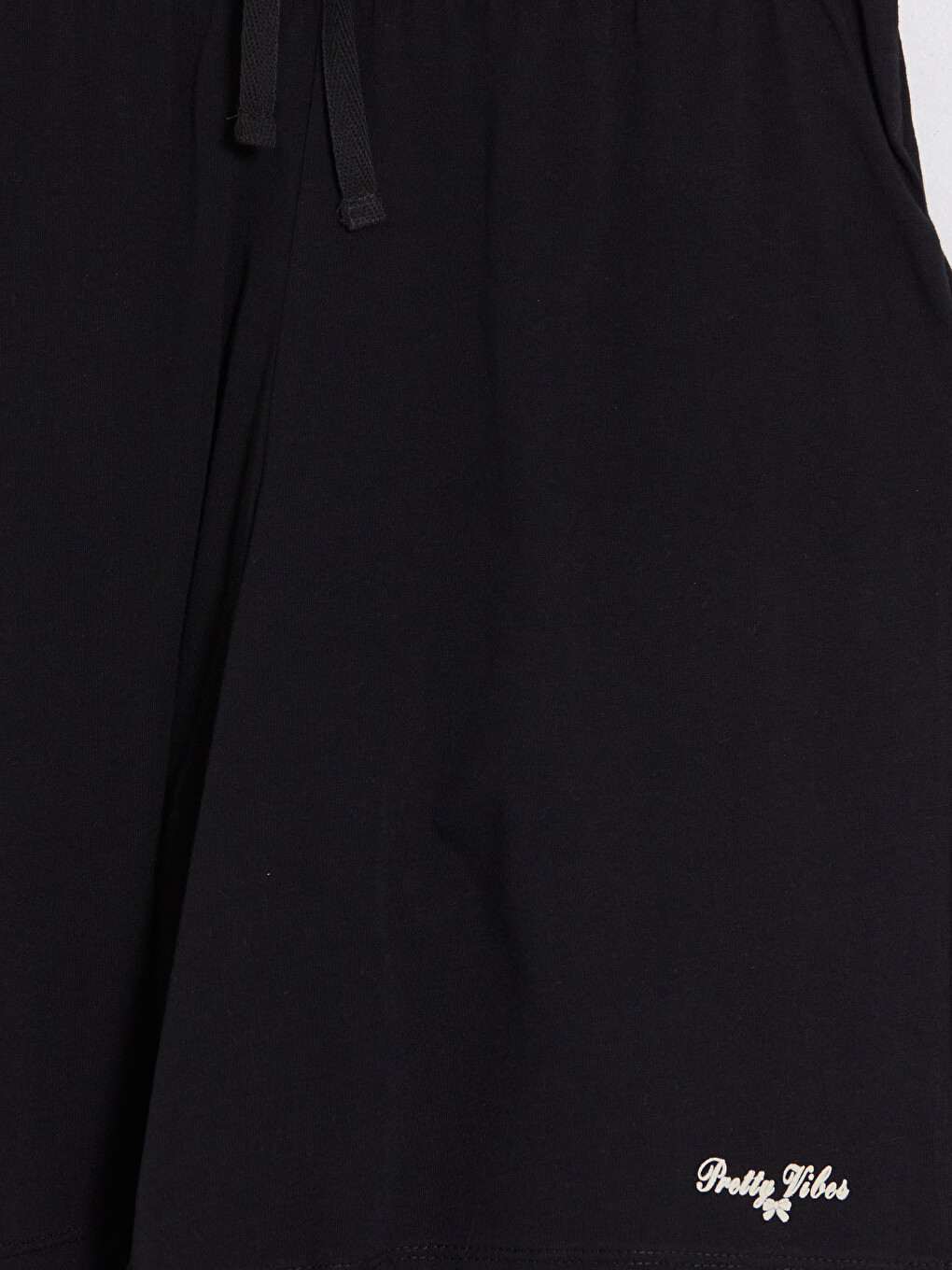 Siyah Baskılı Kadın Şort Pijama Altı 2'li-5