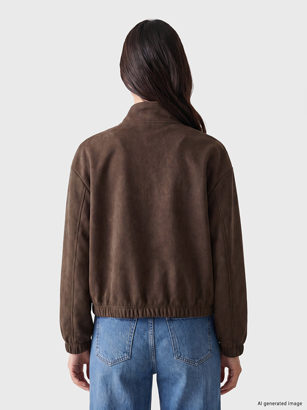 Oversize Faux Suede Women's Jacket-3
