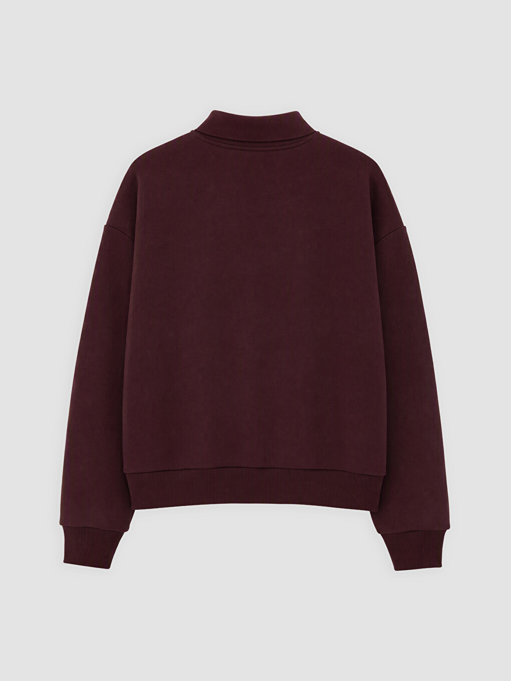 Polo Collar Embroidered Oversize Women's Sweatshirt-1