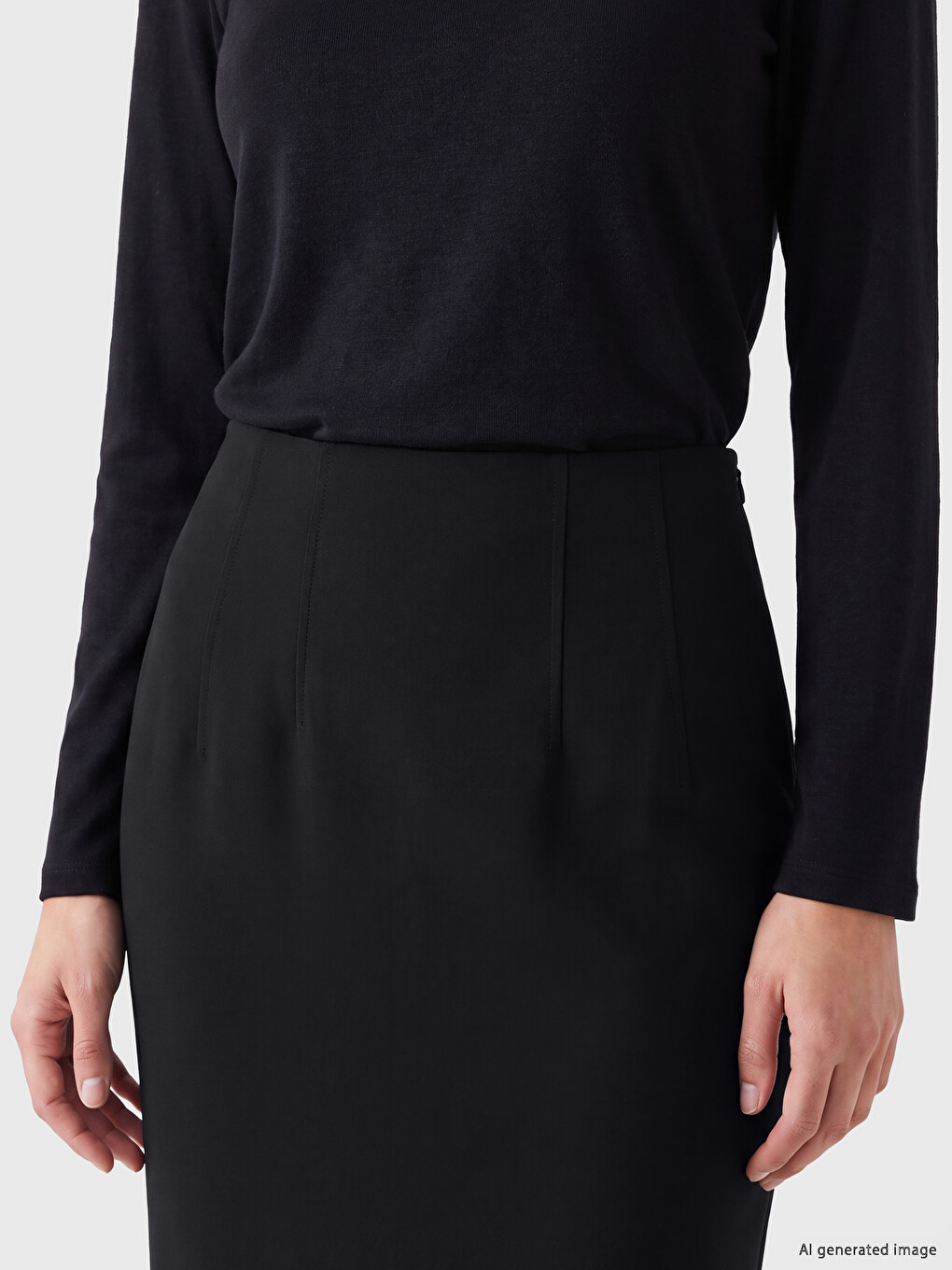 High Waist Pencil Skirt-2