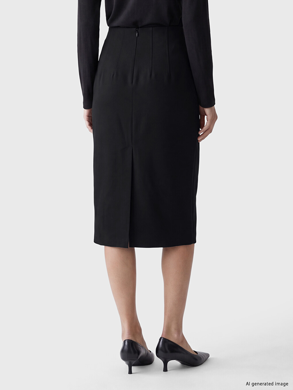 High Waist Pencil Skirt-3