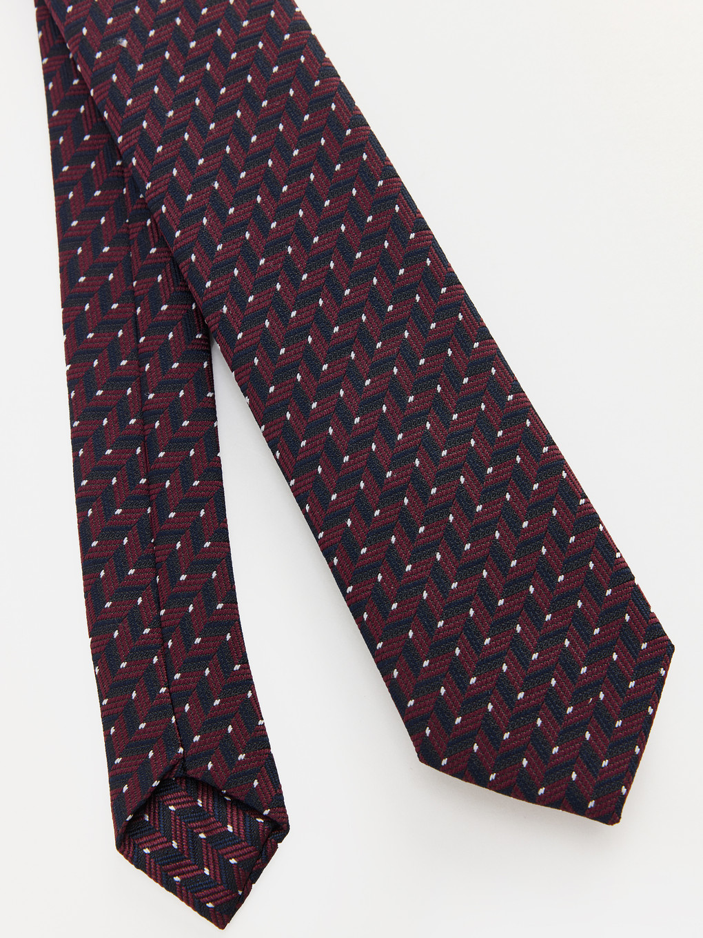 Man Bordeaux Tie-1