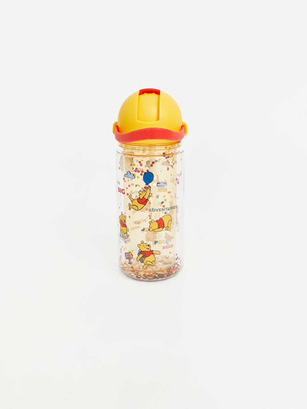 Winnie The Pooh Patterned Strawed Water Bottle & Canteen-1