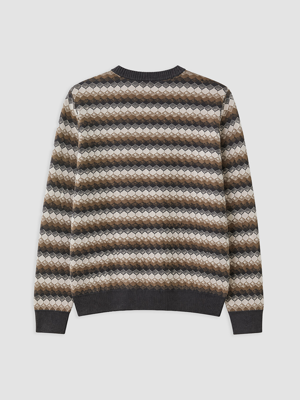 Argyle Patterned Men's Knitwear Sweater-4
