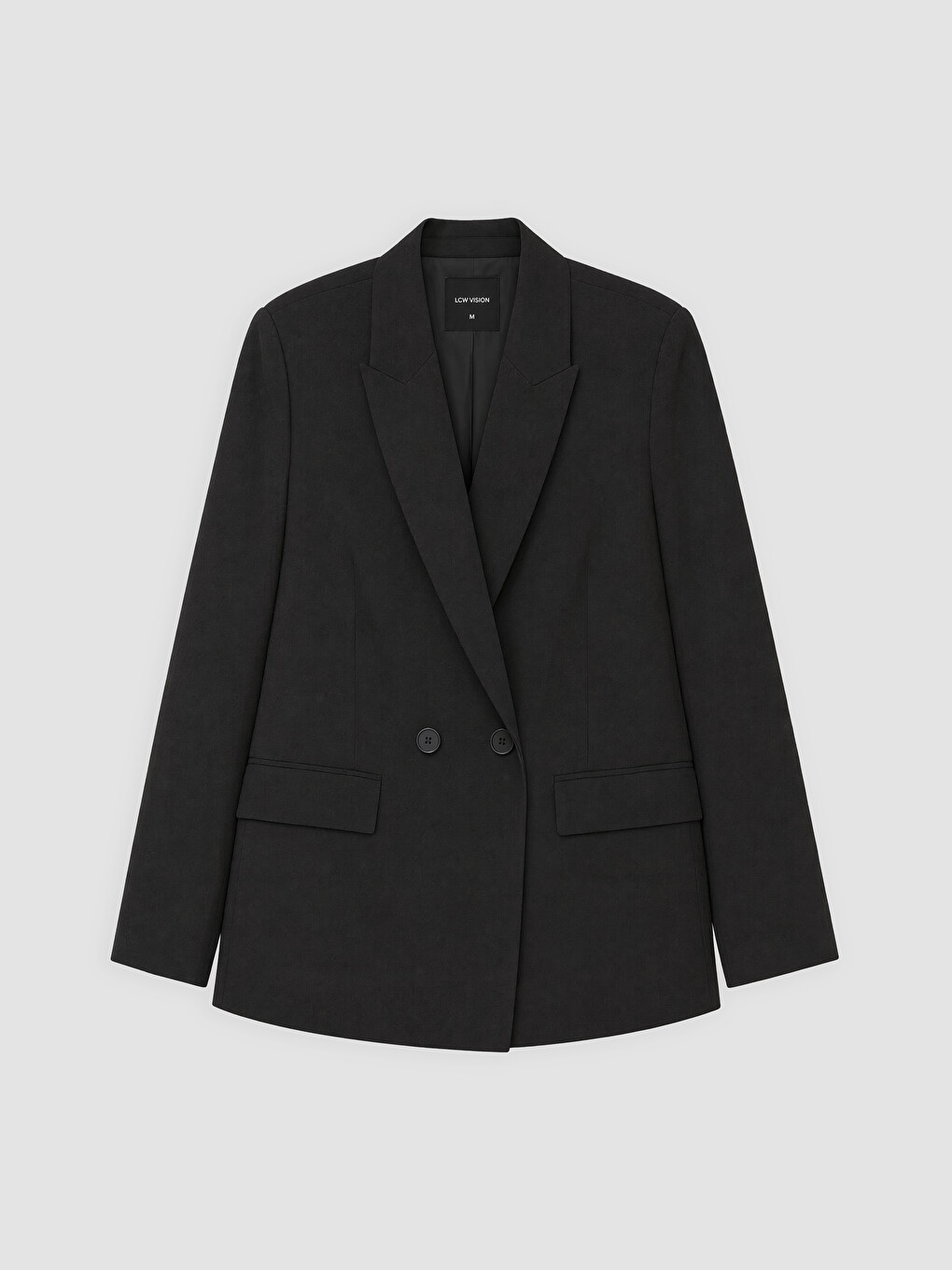 Xhaketë Blazer Me Jaka Me Dy Rreshta Kopsa Për Gra-5