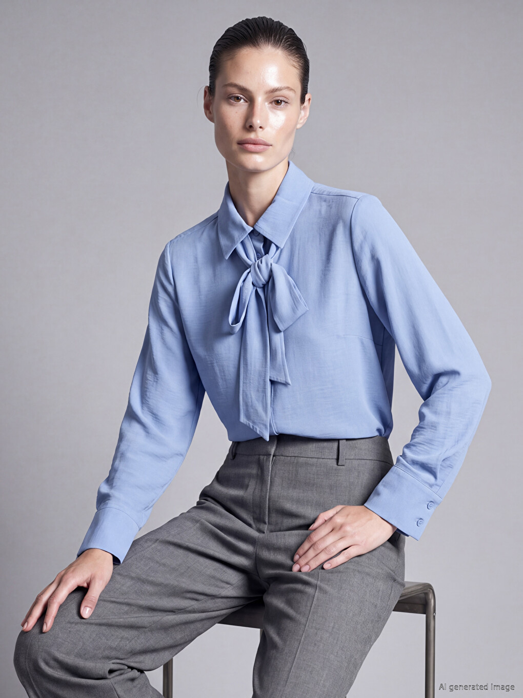  Scarf Detailed Women's Shirt