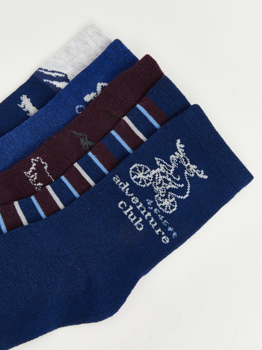 5 Pack Animal Patterned Boys' Ankle Socks-6