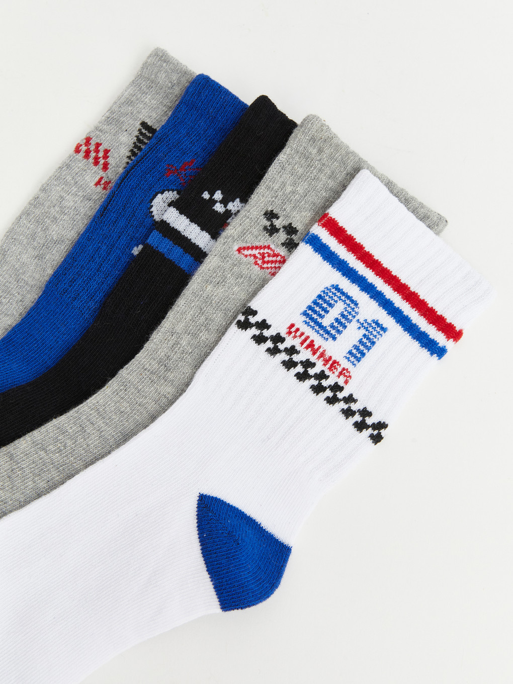 5 Pack Boys' Ankle Socks-1