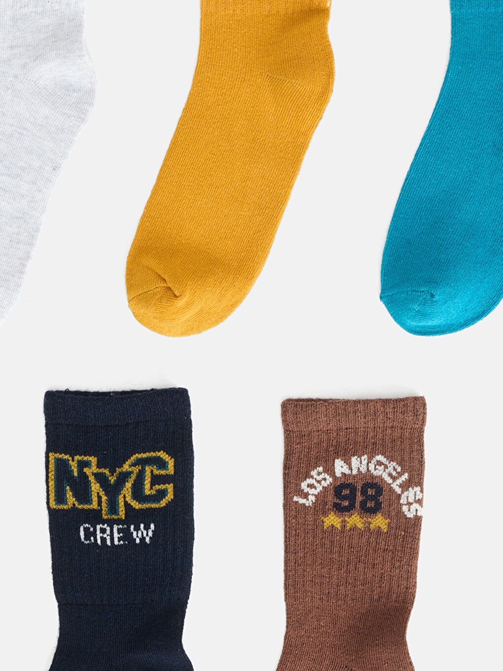 5 Pack Patterned Boys' Socks-1