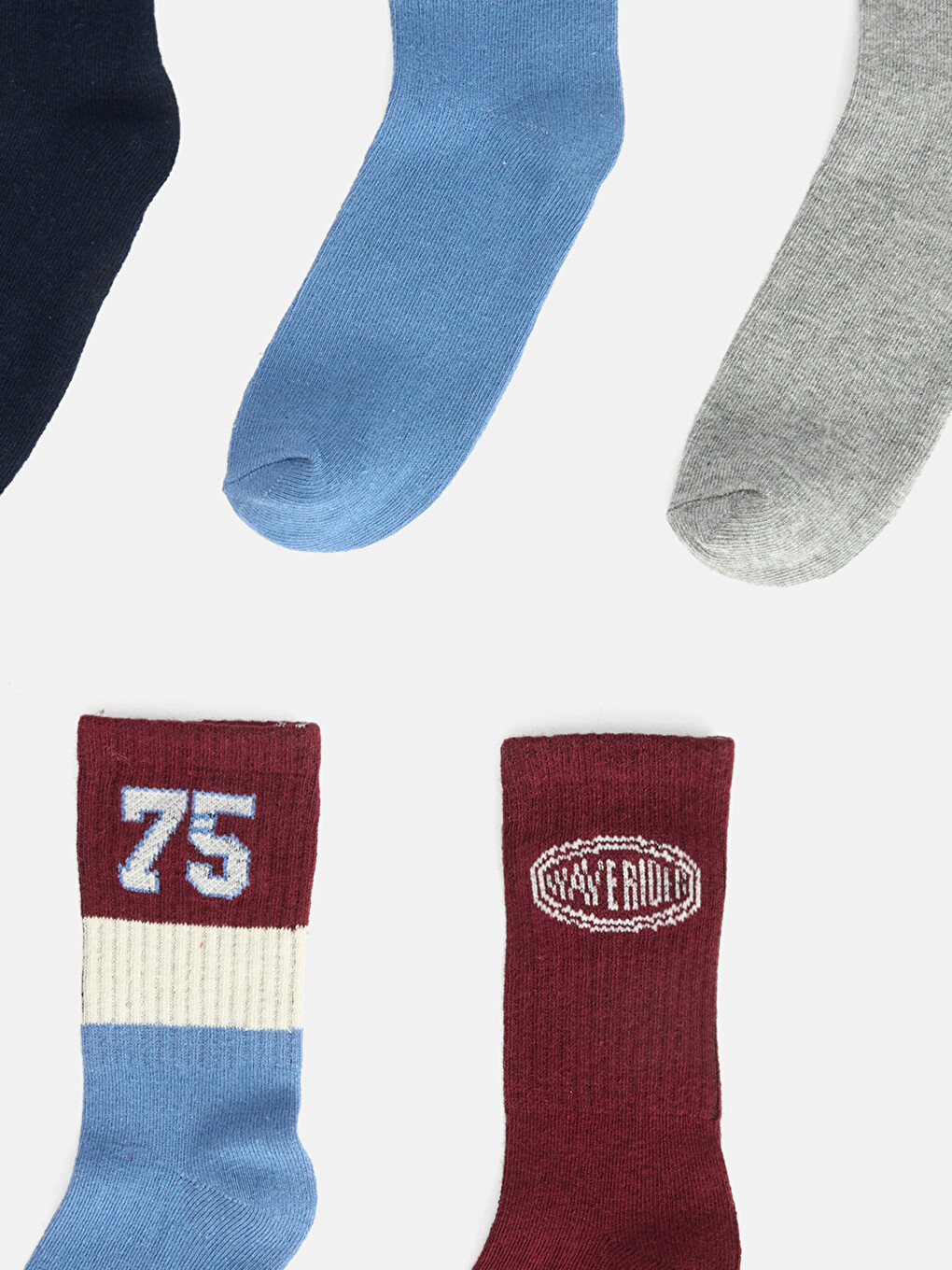 5 Pack Patterned Boys' Ankle Socks-1