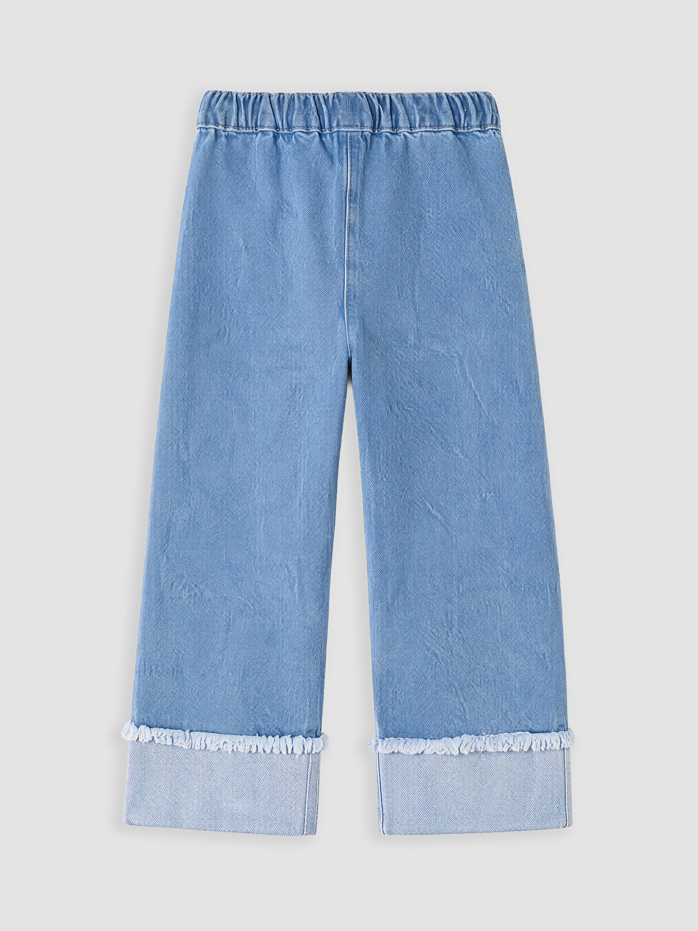 Mavi Nakışlı Kız Bebek Jean Pantolon-2