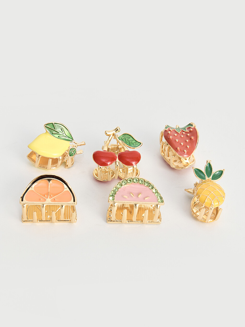 Set De Clipsuri De Păr Pentru Femei Cu Model De Fructe, Pachet De 6-1