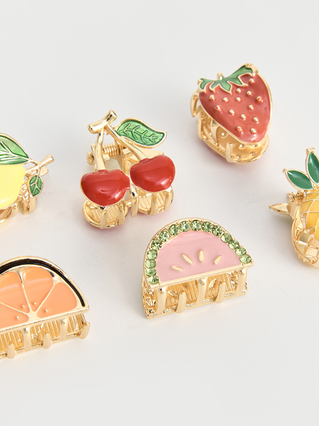 Set De Clipsuri De Păr Pentru Femei Cu Model De Fructe, Pachet De 6-2
