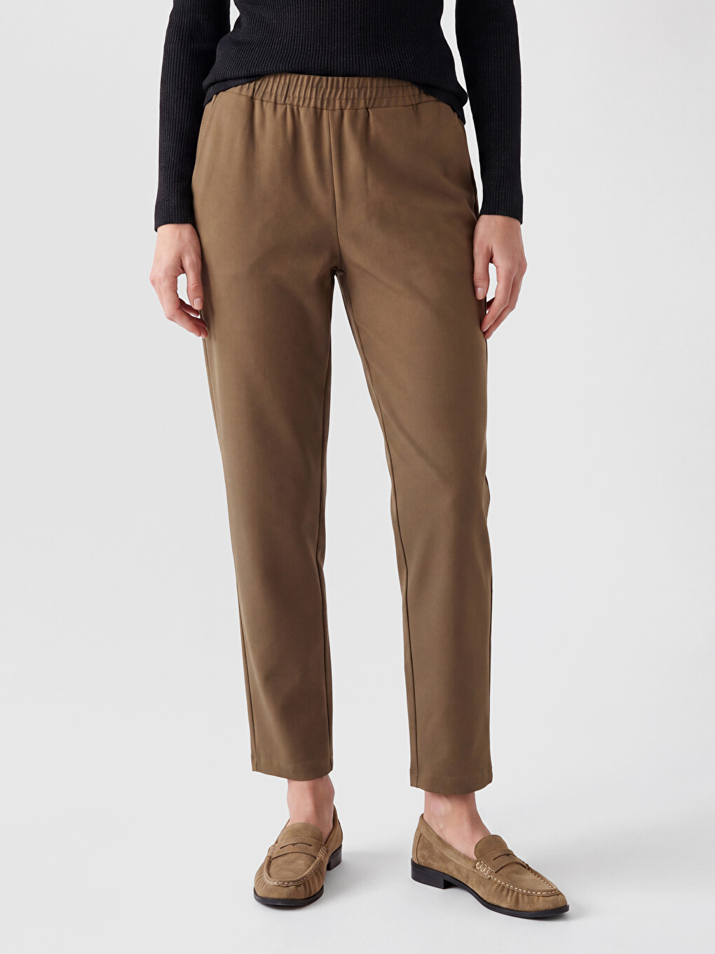 Elastic Waist Women's Trousers-1