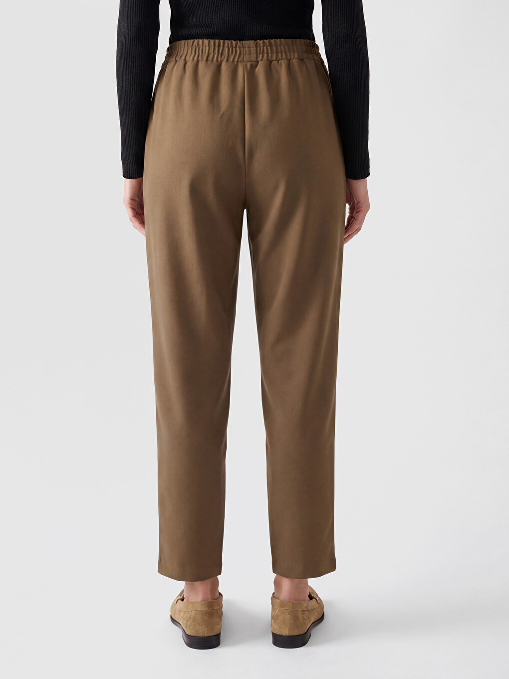 Elastic Waist Women's Trousers-3