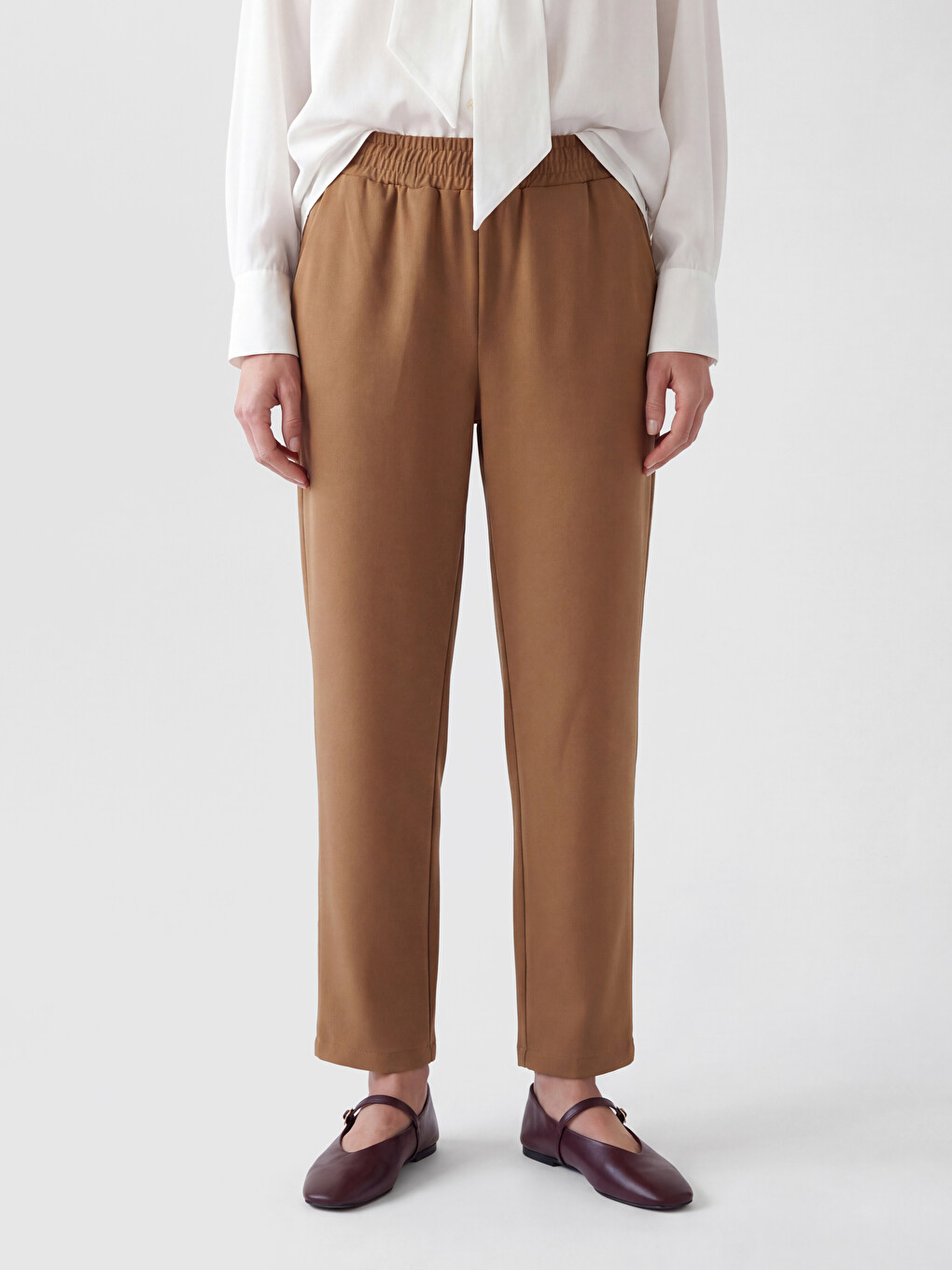 Elastic Waist Women's Trousers-1