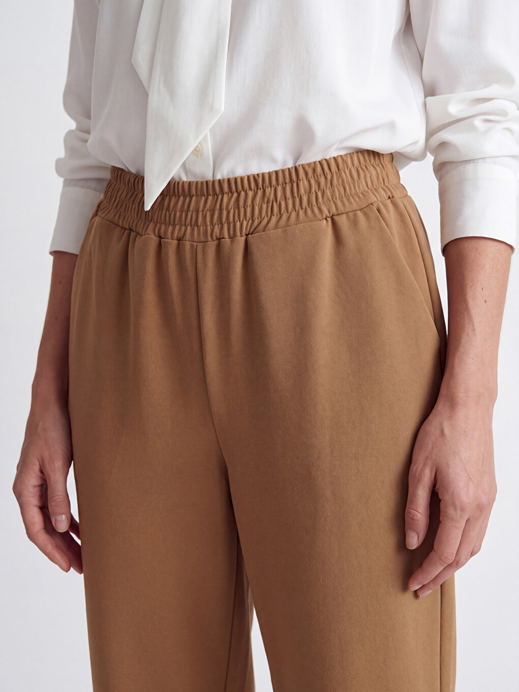 Elastic Waist Women's Trousers-2
