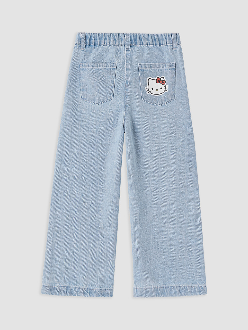 Mavi Regular Fit Hello Kitty Baskılı Kız Çocuk Jean Pantolon-2