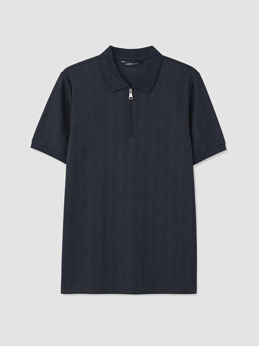 Lacivert Polo Yaka Çizgili Erkek Tişört
