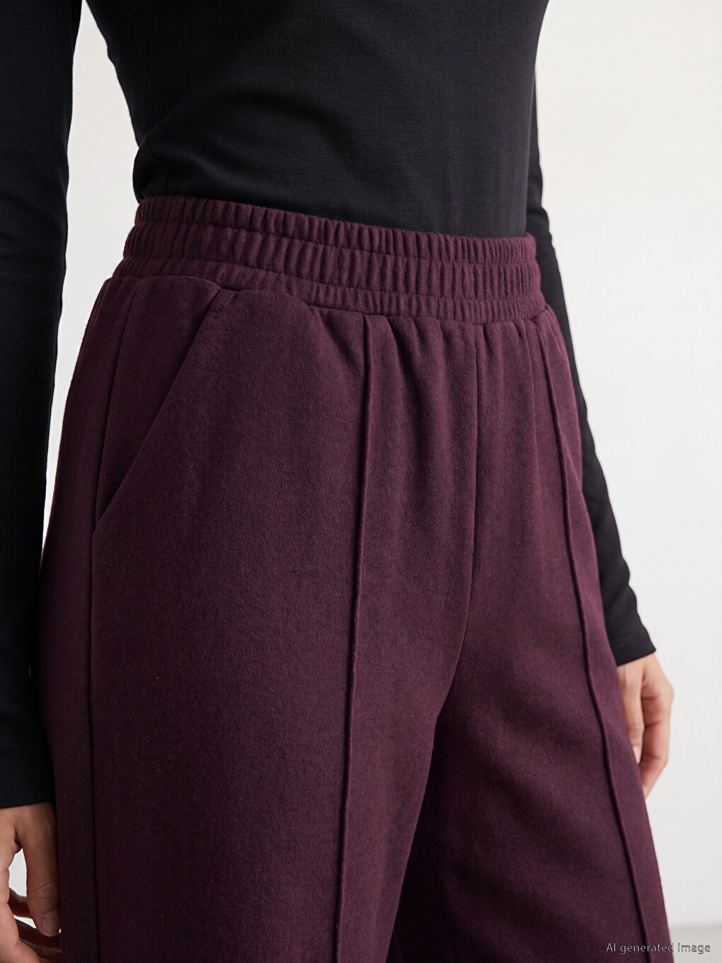 Woman Purple Sweatpants-2
