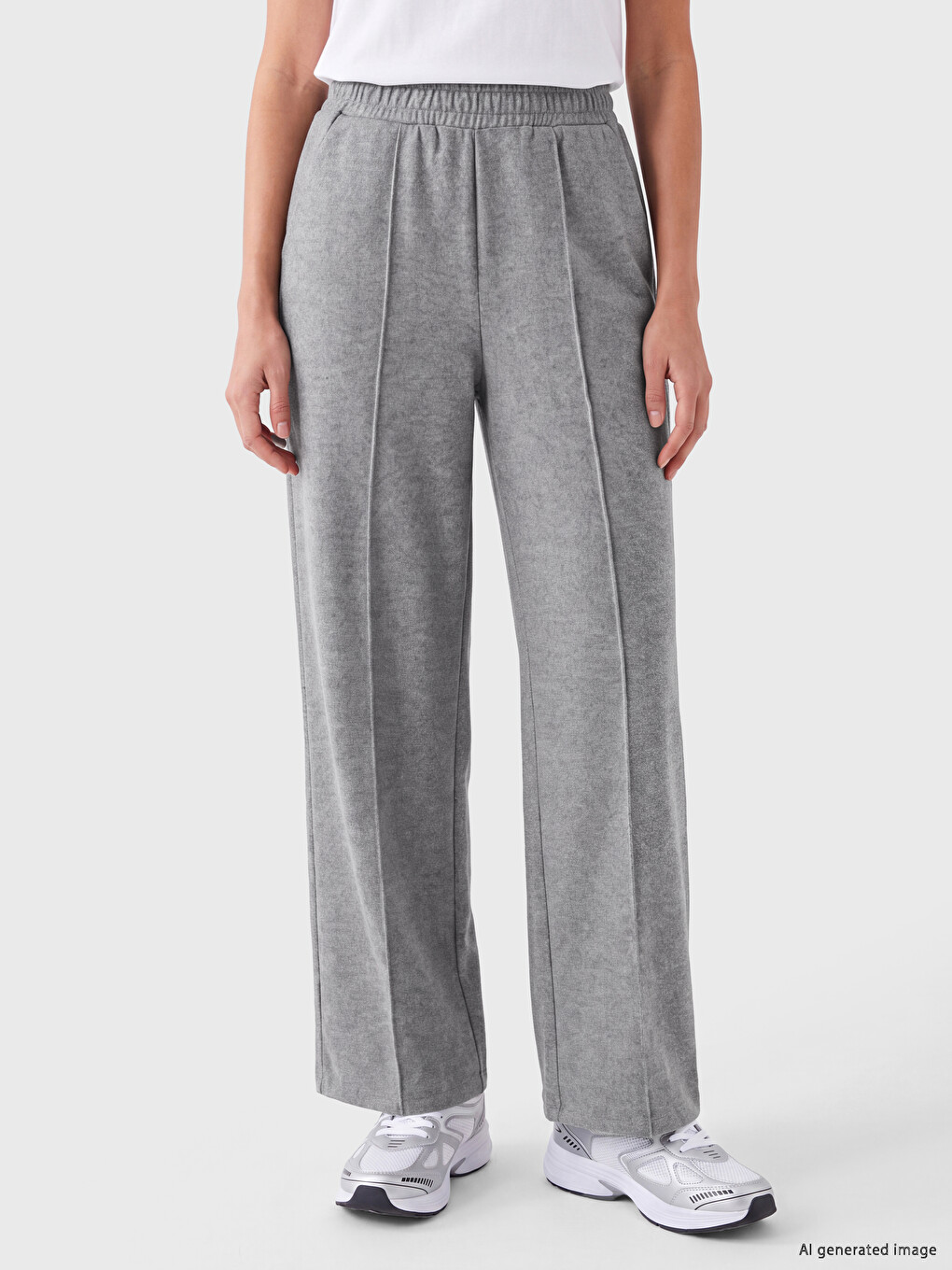 Woman Grey Sweatpants-1
