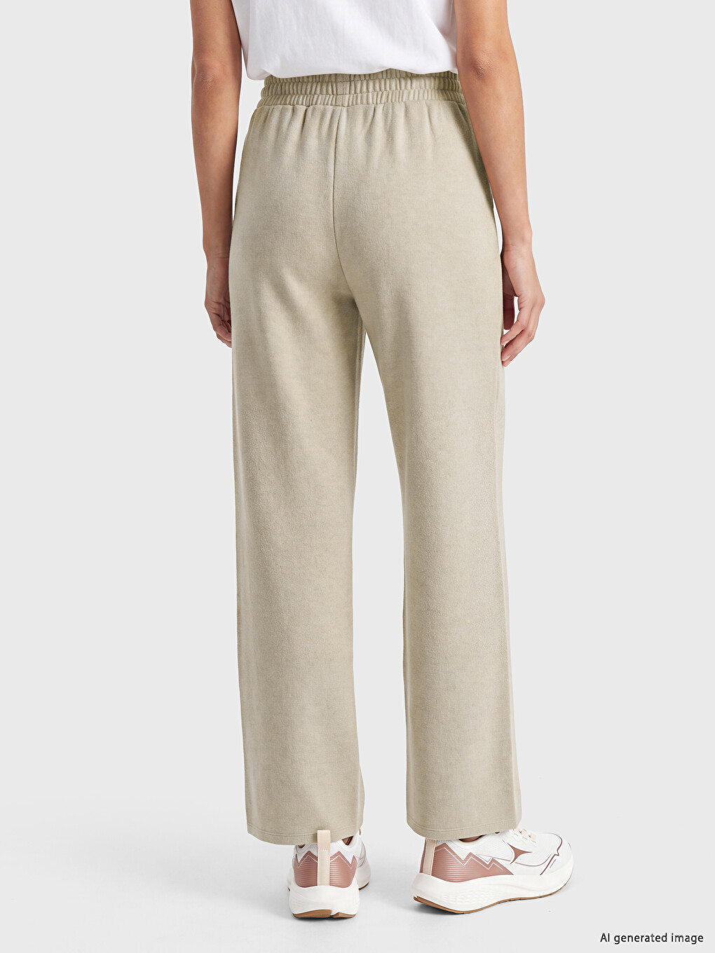 Woman Beige Sweatpants-3