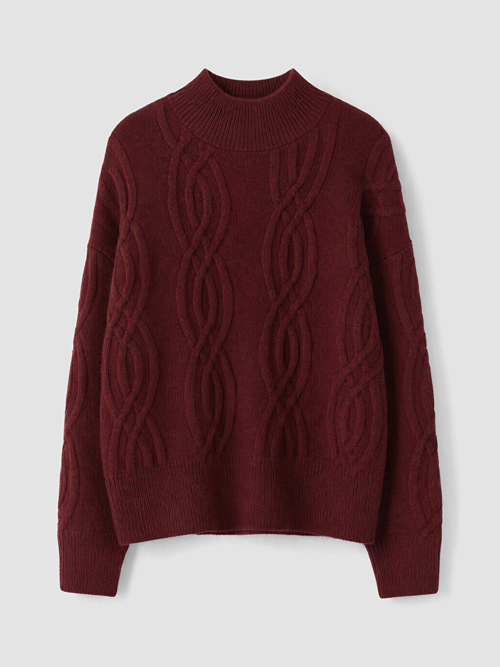 Cable Knit Patterned Women's Knitwear Sweater-4