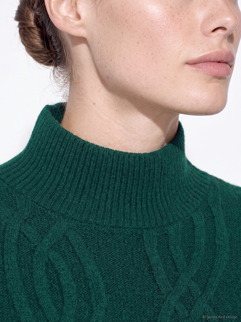 Cable Knit Patterned Women's Knitwear Sweater-2