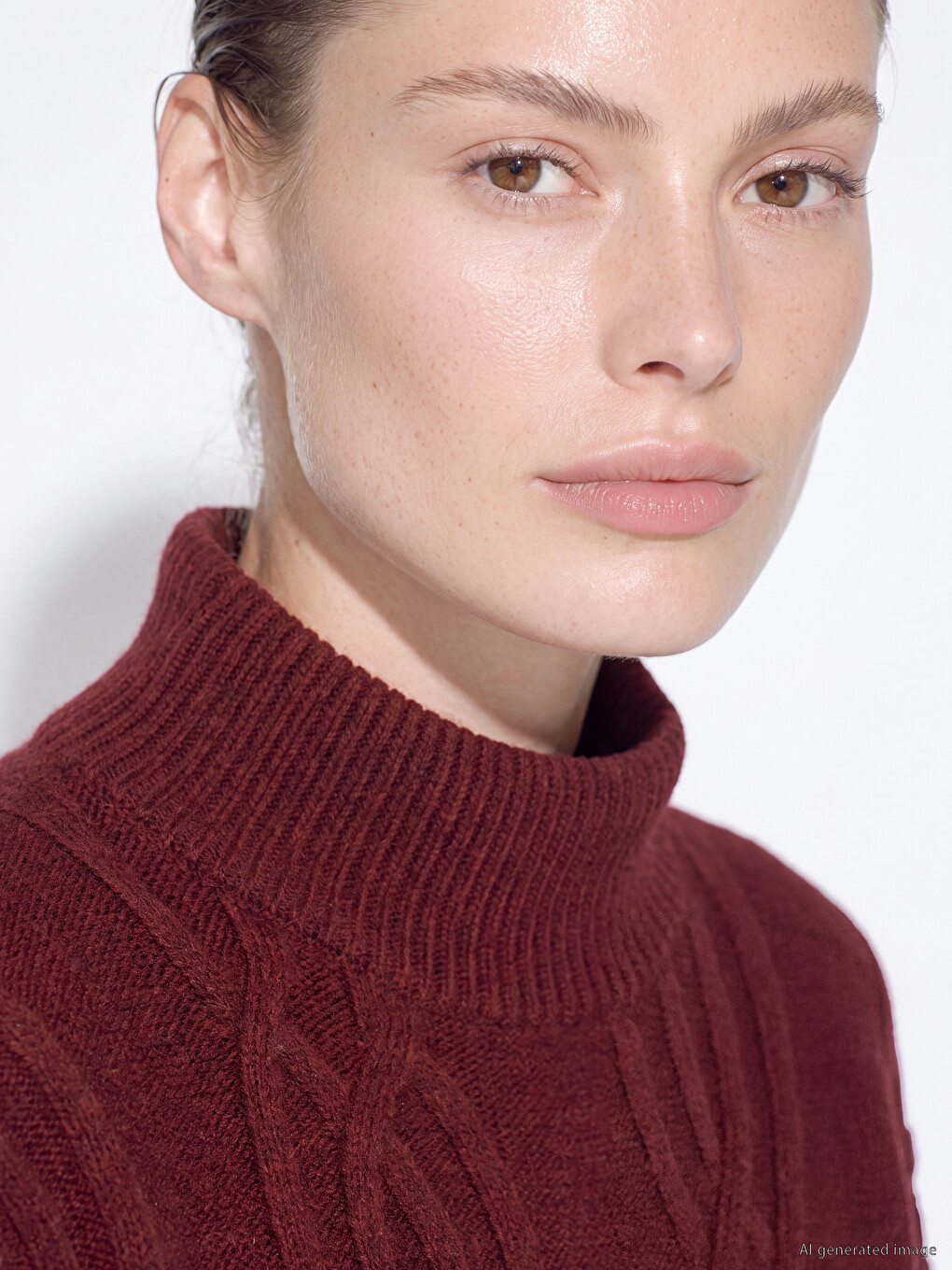 Cable Knit Patterned Women's Knitwear Sweater-2