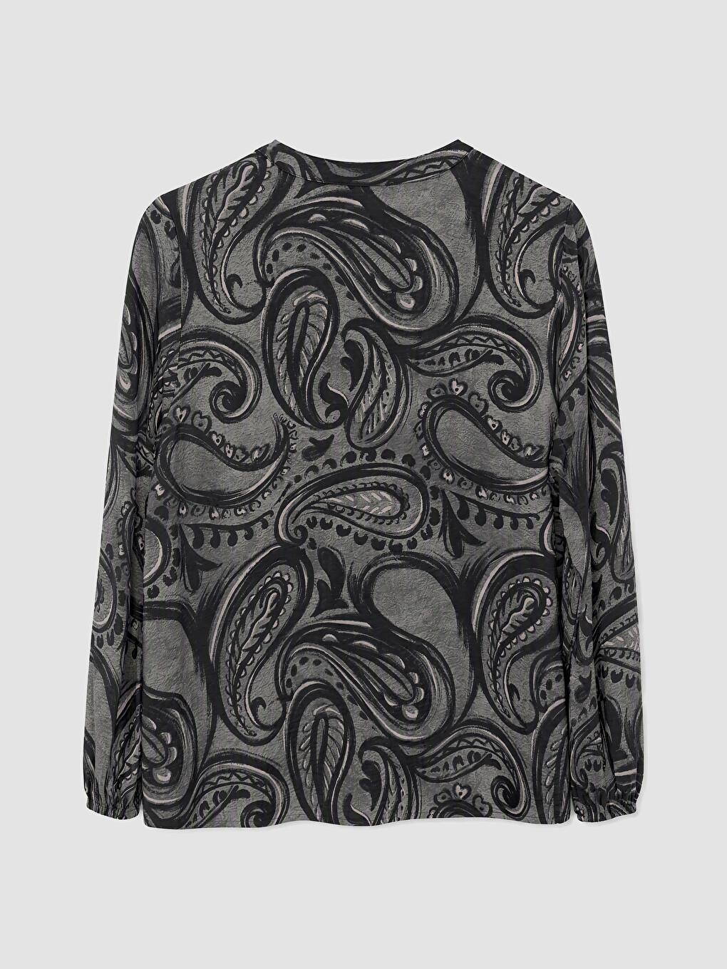 Bluza S Vezanjem Oko Vrata S Uzorkom-1