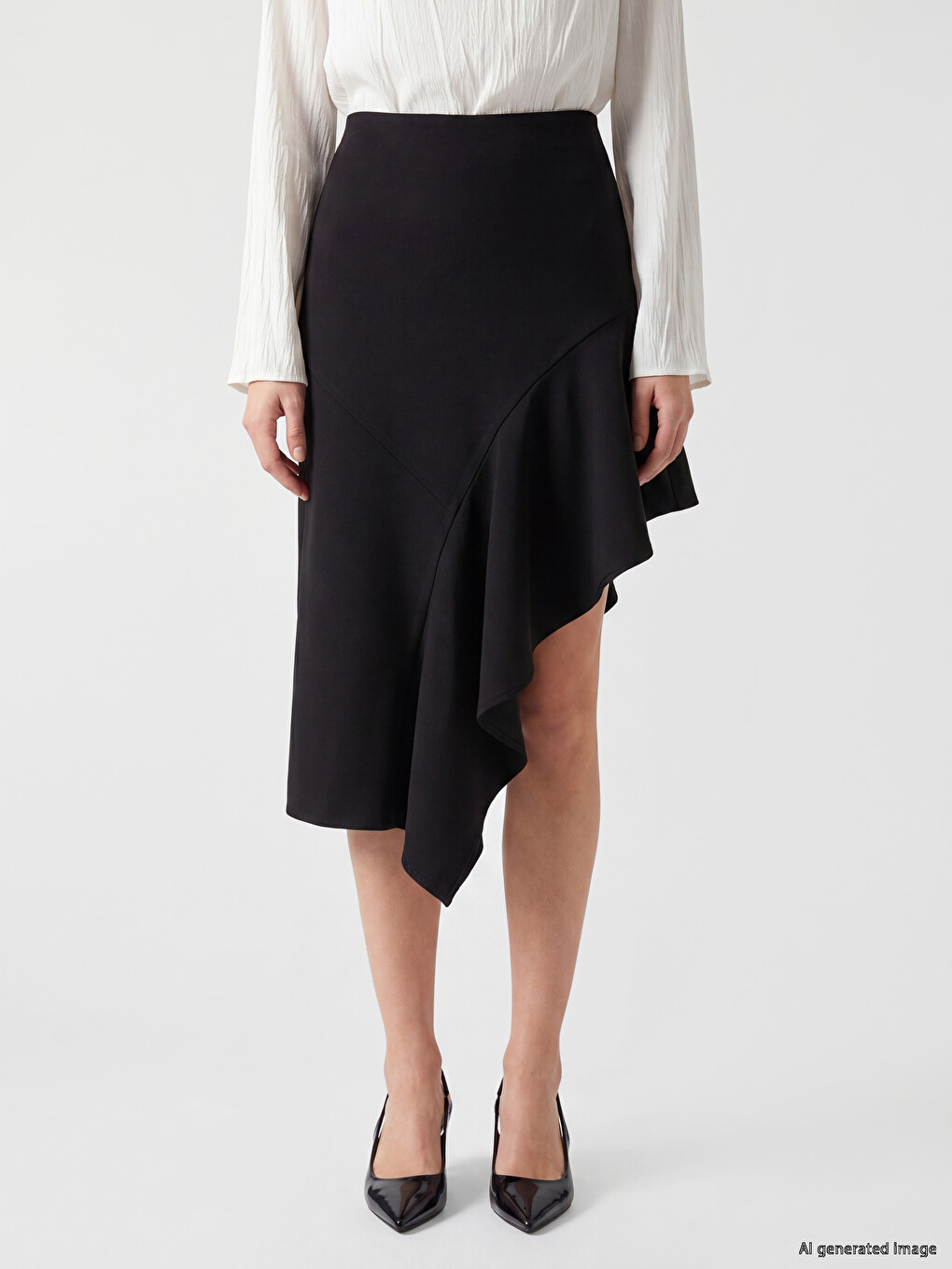 Woman Black Skirt-1