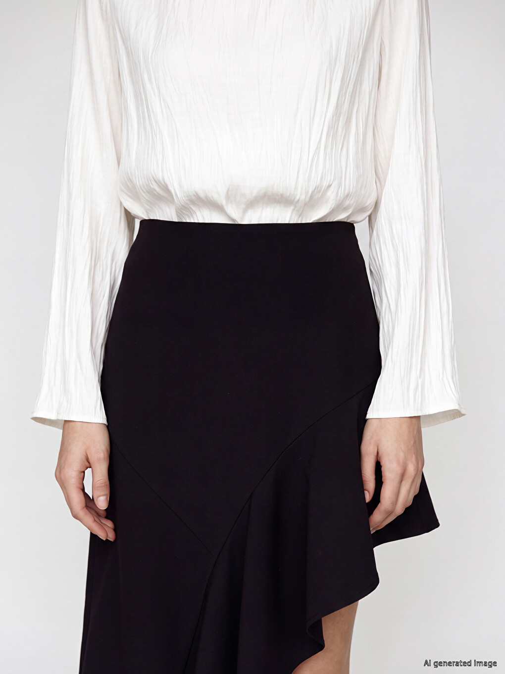 Woman Black Skirt-2