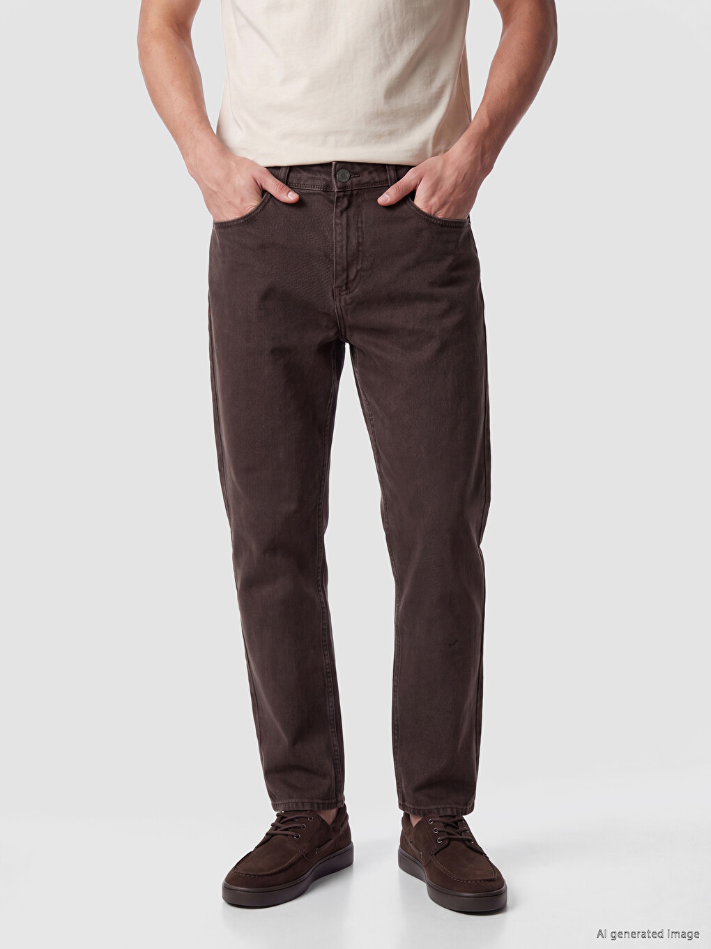 Kahverengi 710 Loose Fit Erkek Jean Pantolon