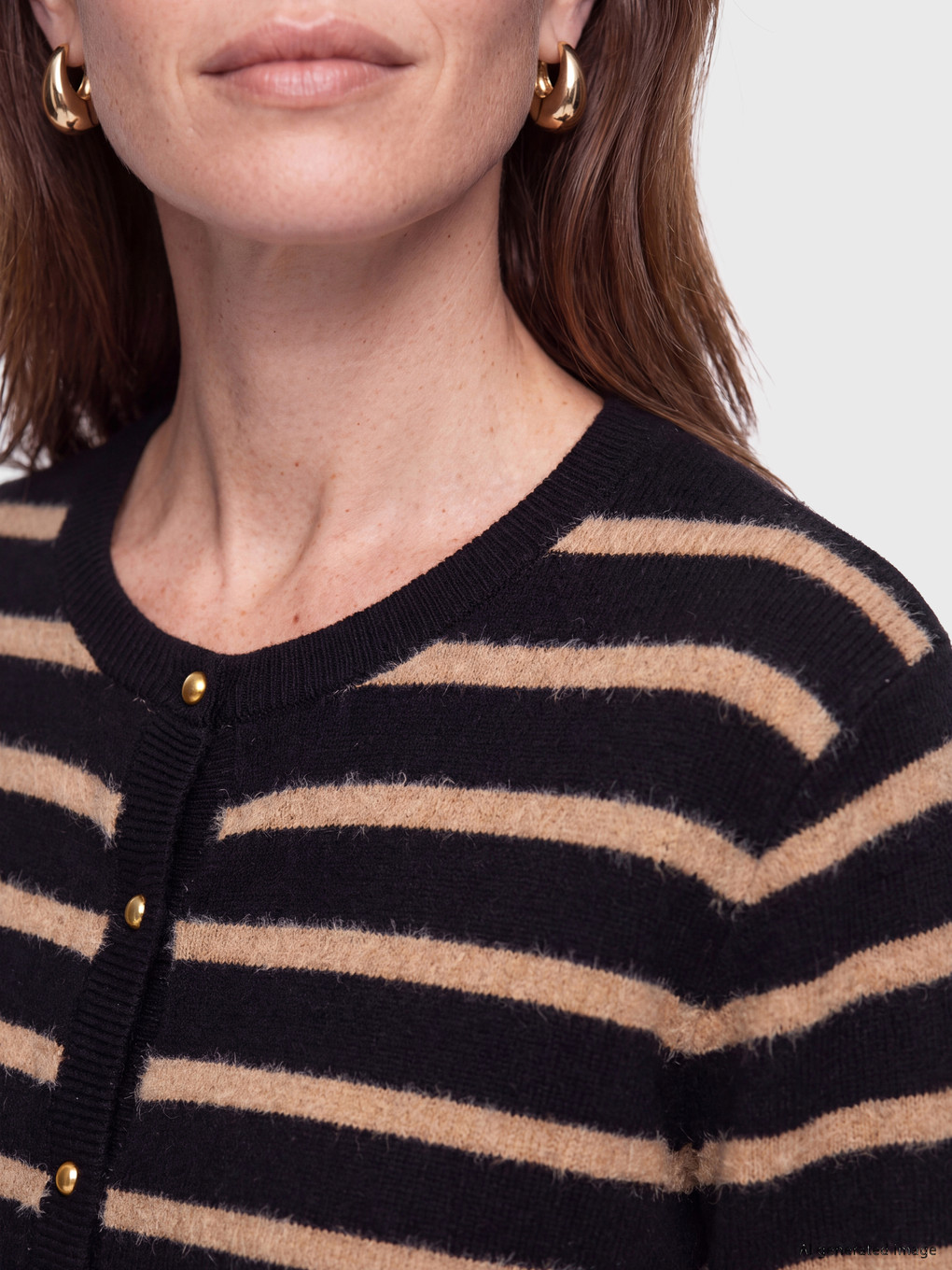 Striped Women's Knitwear Cardigan-2
