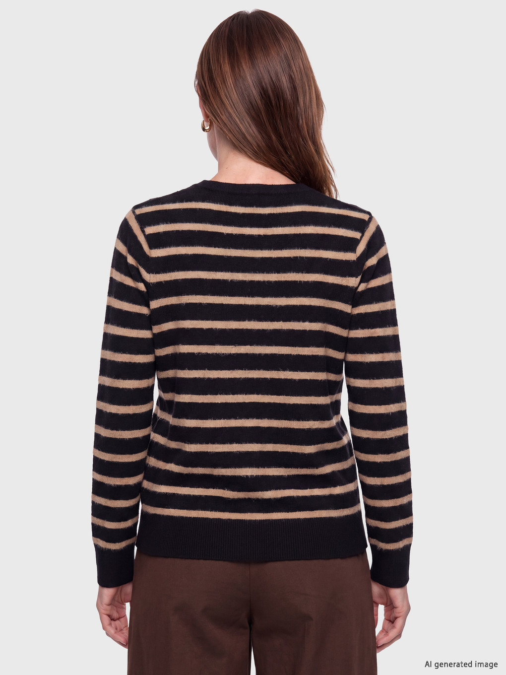 Striped Women's Knitwear Cardigan-3
