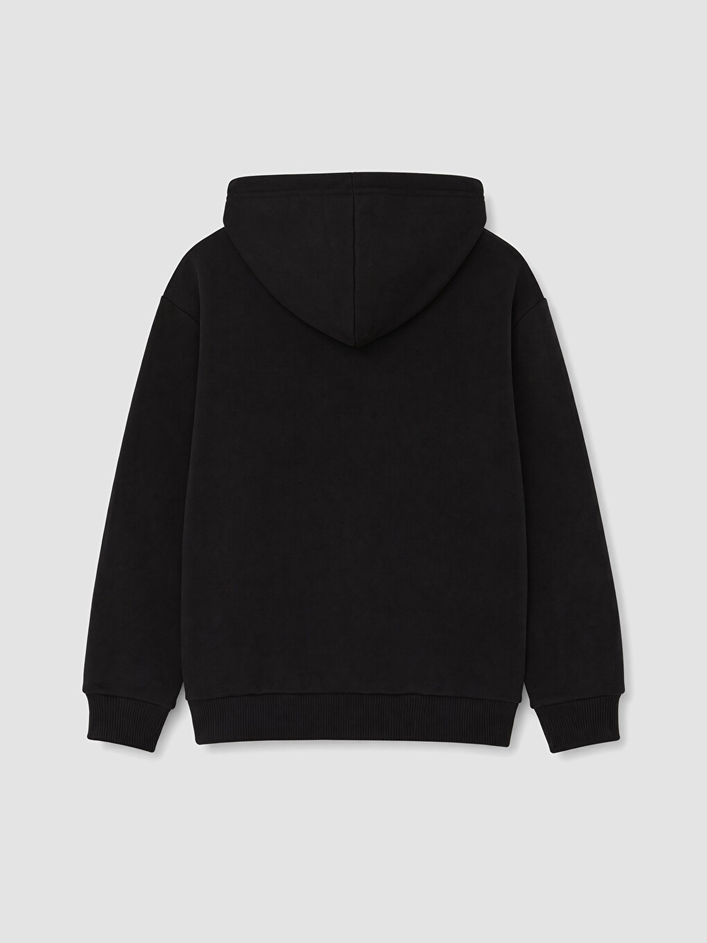 Siyah Kapüşonlu Erkek Çocuk Fermuarlı Sweatshirt-2