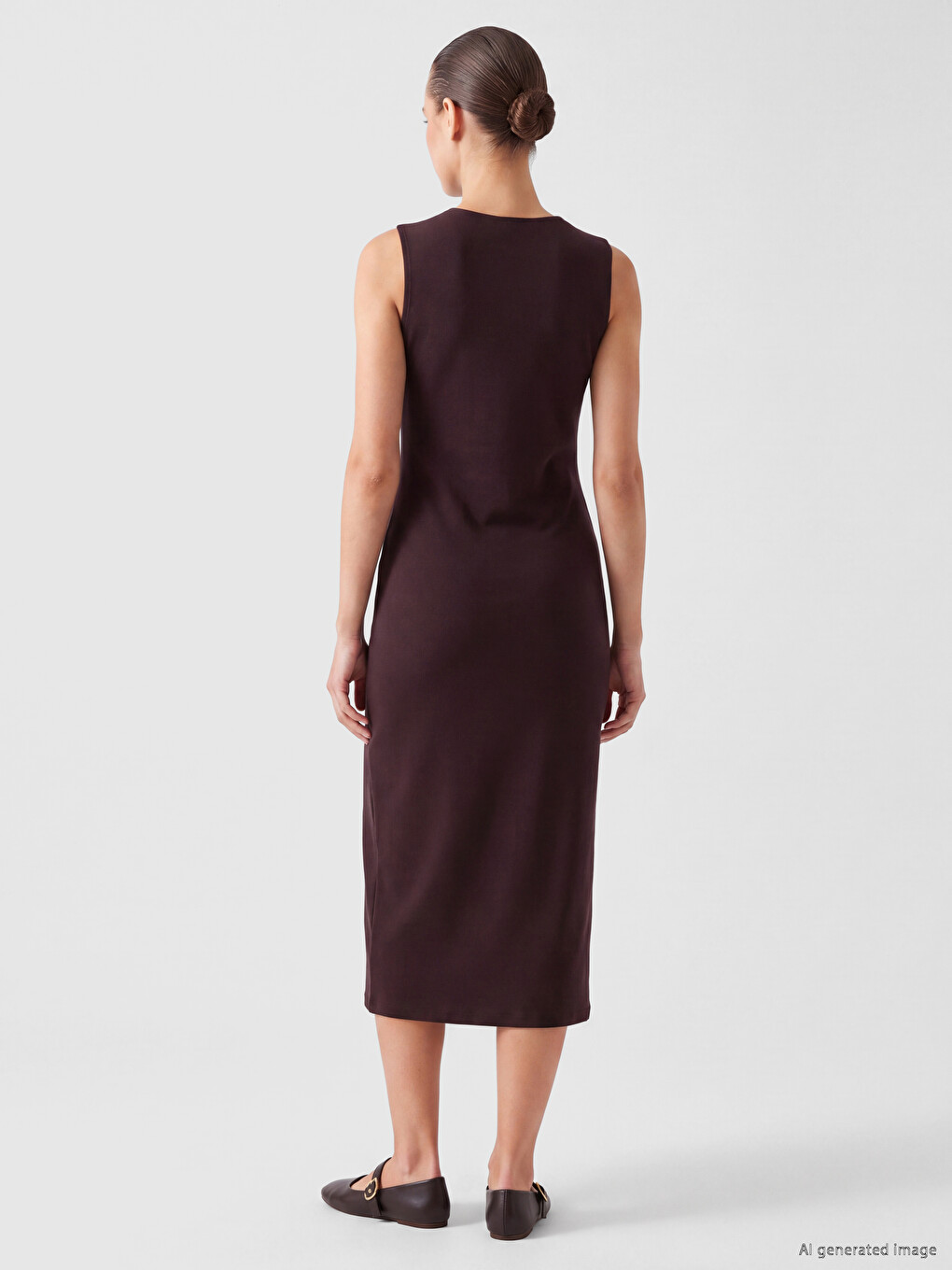 Asymmetrical Collar Ruched Soft Touch Dress-3