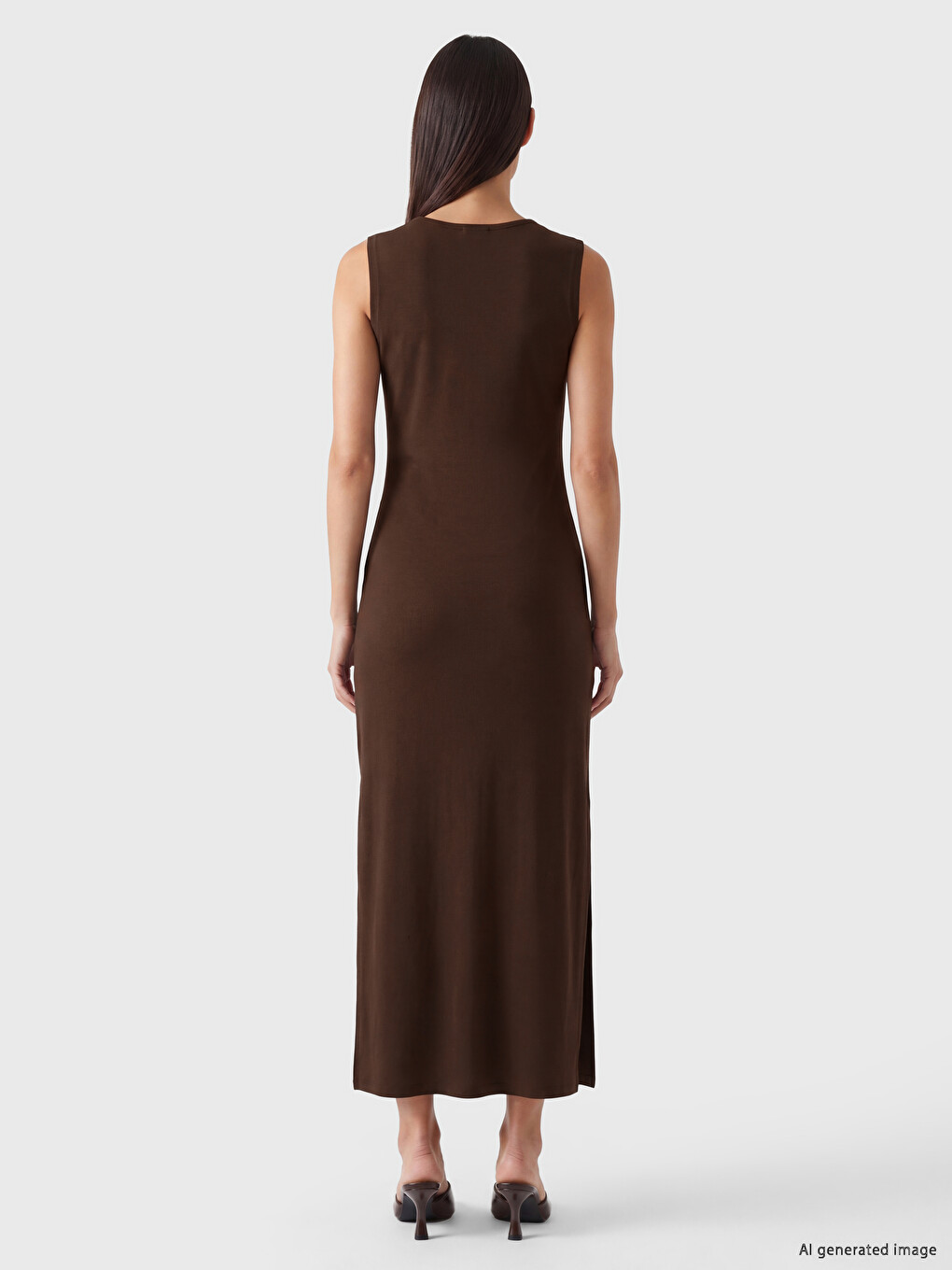Asymmetrical Collar Ruched Soft Touch Dress-3